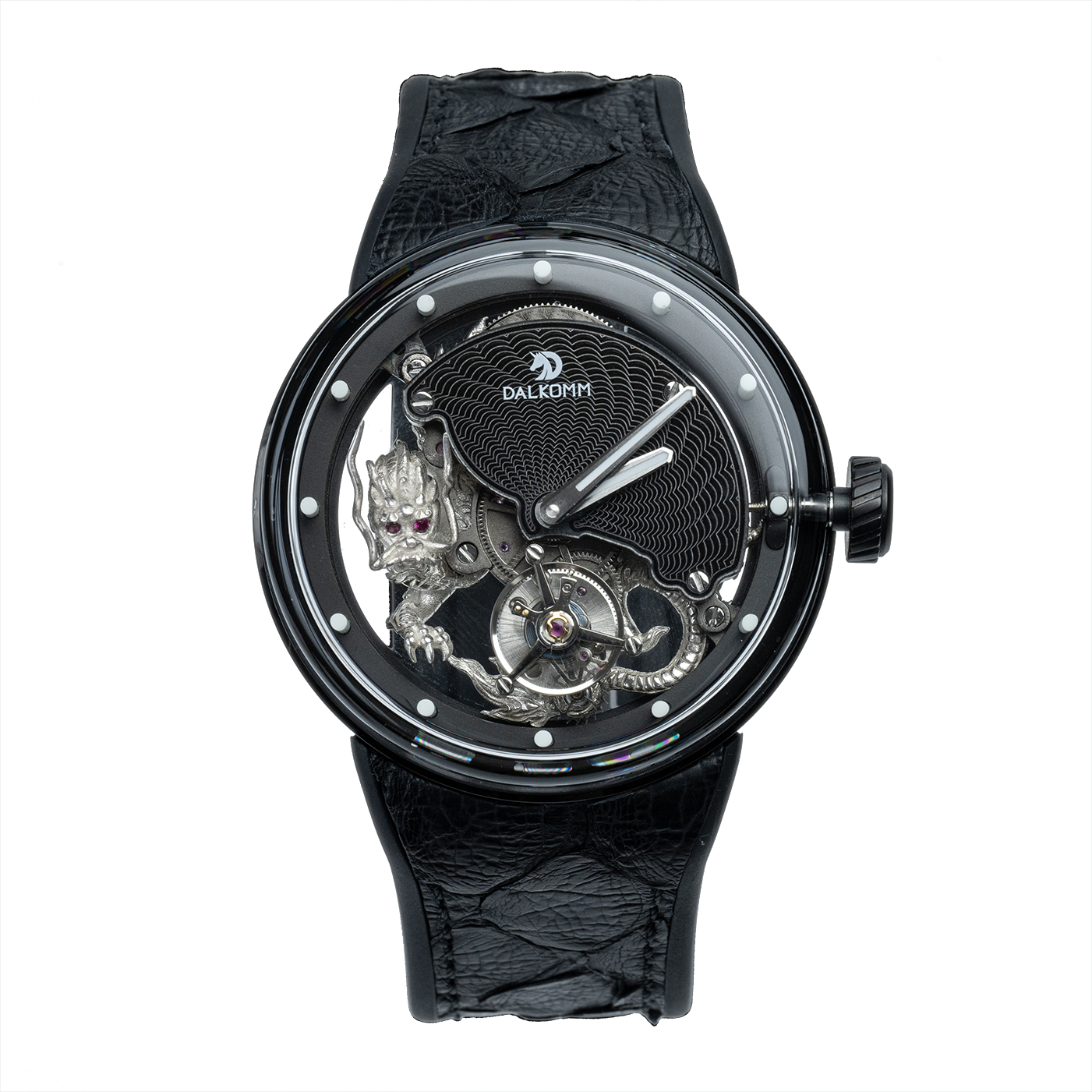 THE MYTHOS-ARCHIVE:THE ASCENDANT LOONG Silver 3D Dragon Super luminous Flat-Top Box Sapphire Automatic Mechanical Watch